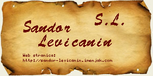 Šandor Levičanin vizit kartica